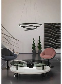 Lampadario LED moderno Lobinero-Z nero Ø58cm, luce con 3 temperature di colore 6000 lumen, EGLO