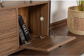 Tavolo consolle colore naturale scuro con effetto noce 29,5x120 cm Solace – Kalune Design