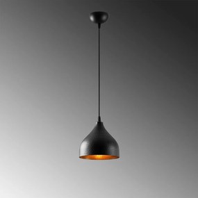 Lampadario nero con paralume in metallo ø 18 cm Tattoo – Opviq lights