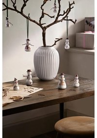Decorazione per albero di natale in porcellana dipinta a mano ø 4 cm Hammershøi Snowman – Kähler Design