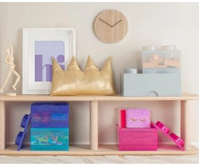 Scatola per bambini azzurra in plastica 25x25x18 cm – LEGO®