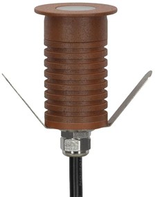 Faretto Segnapasso LED 3W IP67 Corten Professional Colore Bianco Caldo 2.700K