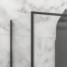Box doccia 90x130 colore nero vetro 6mm altezza 200h | KLA-4000N - KAMALU