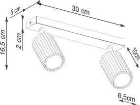 Brilagi - Faretto CRESTO 2xGU10/10W/230V rosso