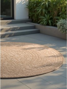 Tappeto da interno/esterno rotondo beige/avorio ø 160 cm Duet Kona – NORTHRUGS