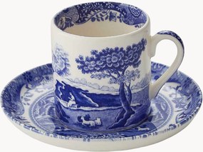 Tazzina e piattino in gres Blue Italian