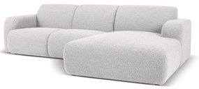 Divano angolare grigio chiaro in tessuto bouclé (angolo destro) Molino - Micadoni Home