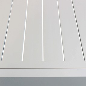 DEXTER - set tavolo in alluminio cm 200/300 x 100 x 74 h con 6 sedie e 2 poltrone Dexter