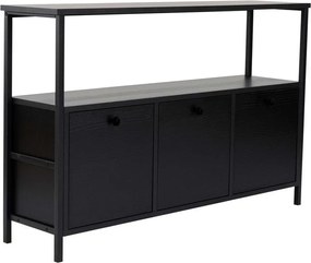 Tavolo consolle nero opaco 29,5x120 cm Solace – Kalune Design