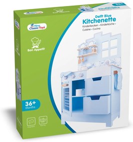 Cucina romantica in legno - blu chiara