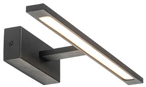 Applique da parete moderna nera 41,5 cm con LED IP44 - Jerre