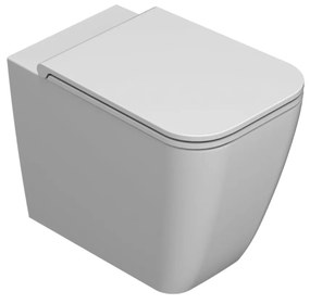 Globo Stone Multi Vaso filo parete a pavimento senza sedile in ceramica Bianco Lucido