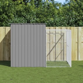 Casetta cani corsa grigio chiaro 214x253x181 cm acciaio zincato