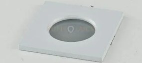 Faretto viper bianco quadrato ip65 8,2x8,2x5,6cm in metallo e vetro...
