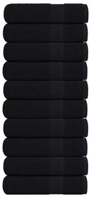 Asciugamani Da Bagno 10pz Neri 100x150cm 360g/m² 100% Cotone /