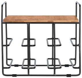 Supporto per 6 bottiglie di vino con ripiano in bambù Loft - Wenko