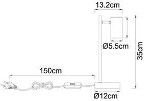 Globo 57911TSA - Lampada da tavolo ROBBY 1xGU10/5W/230V