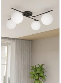 Plafoniera VESPA 4xE14/10W/230V nero/bianco