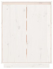 Scarpiera Bianca 60x35x80 cm in Legno Massello di Pino