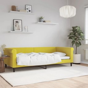 Letto Da Giorno Giallo 90x200 Cm İn Velluto /