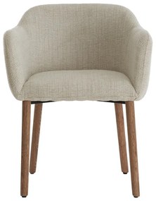 Set di sedie da pranzo beige in imbottito con braccioli 2 pz Blaine – Light &amp; Living