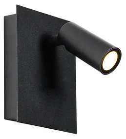 Lampada da parete per esterni moderna nera con LED IP54 - Simon