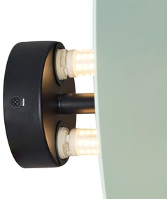 Lampada da parete di design verde organico 20 cm 2 luci - Pulley