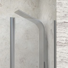Porta doccia battente con lato fisso 70.5-75.5 cm | KPX4000C - KAMALU