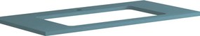 Top per lavabo semincasso Niwa18058 L 90 x H 1.8 x P 46 cm laccato opaco blu pacifico truciolare