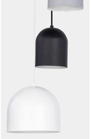 Lampadario a sospensione con filo TEMPRE 5xE27/15W/230V bianco/grigio/nero
