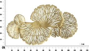 Pannello Decorativo In Ferro Iris Verticale 115x5x64 Cm Oro