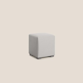 Cube pouf in microfibra smacchiabile T11 grigio chiaro