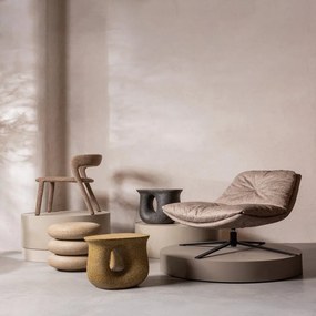 Poltrona di colore naturale girevole Arve – WOOOD