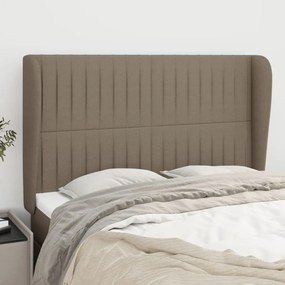Testiera Ad Orecchio Tortora 147 X 23 X 118/128 Cm İn Tessuto /