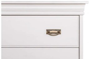 Comò cassettone legno massello bianco shabby toscano