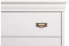 Comò cassettone legno massello bianco shabby toscano