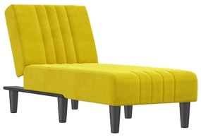 Chaise longue in velluto giallo