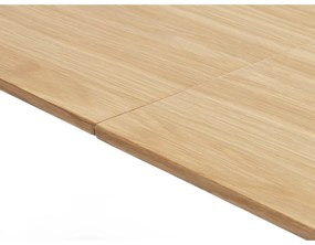 Tavolo da pranzo pieghevole con piano in rovere decorato in colore naturale 100x190 cm Gallina - Unique Furniture