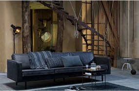 Divano nero con rivestimento in finta pelle 277 cm Rodeo – WOOOD