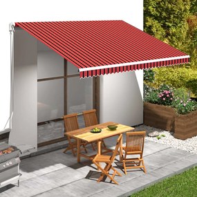 Tenda Da Sole İn Tela Arancione E Marrone 450x300 Cm /