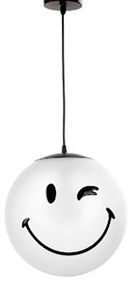 Lampadario Pop Lampadario  Smiley E27 Ø30cm oro paralume oro E27 Ø30cm