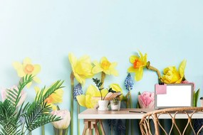 Carta da parati autoadesiva – Composizione floreale primaverile