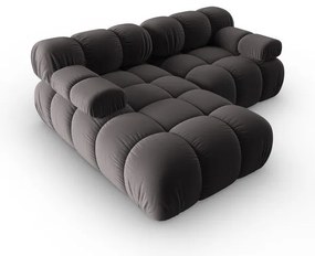 Divano in velluto grigio scuro 191 cm Bellis - Micadoni Home