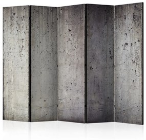 Paravento Città grigia - motivo simile a cemento grigio con crepe