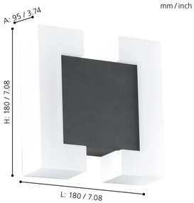Eglo 95988 - Applique a LED da esterno SITIA 2xLED/4,8W