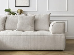 Divano angolare beige (penisola a sinistra/a L) con rivestimento in ciniglia Whesley – Bobochic Paris