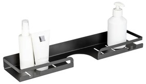 Mensola da bagno autoportante in acciaio inox nero Altarella - Wenko