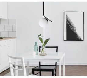 Lampadario a sospensione con filo FIRA 1xE27/60W/230V nero