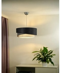 Duolla - Lampadario a sospensione con filo KOBO 1xE27/15W/230V diametro 45 cm antracite/grigio/bianco