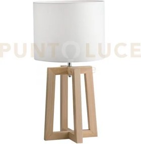 Lume berry legno naturale 1 luce attacco e14 25x47cm con paralume i...